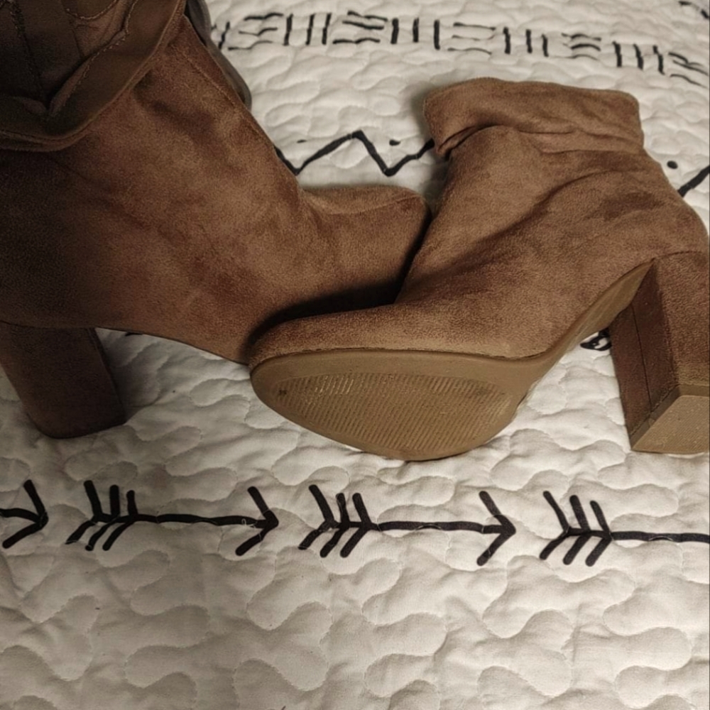 Brown ankle booties